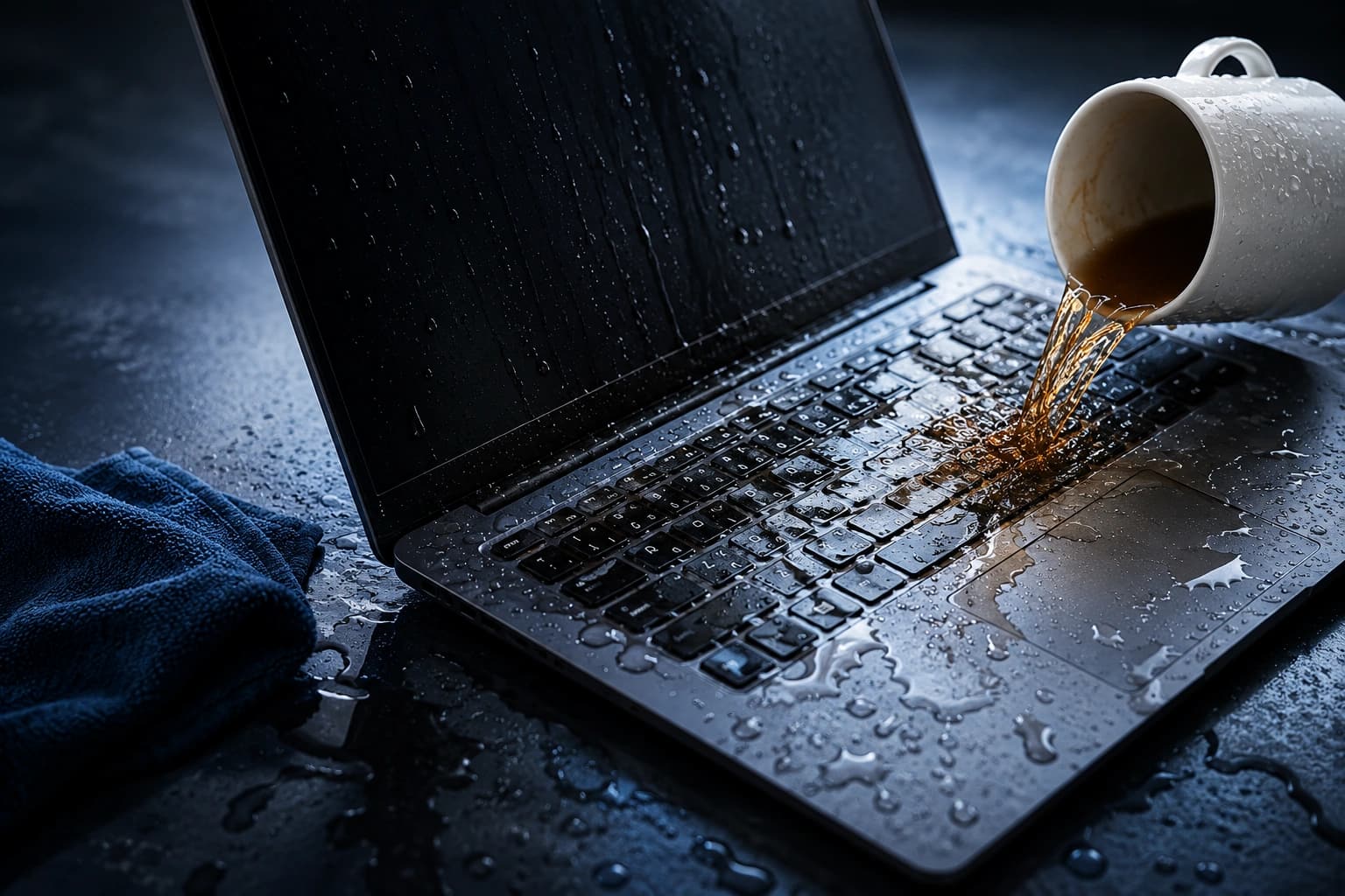 Mon PC portable a pris l’eau : les 7 gestes d’urgence pour le sauver